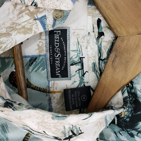 Field & Stream Mens Pheasant Pattern Button Up - Picture 3 of 3